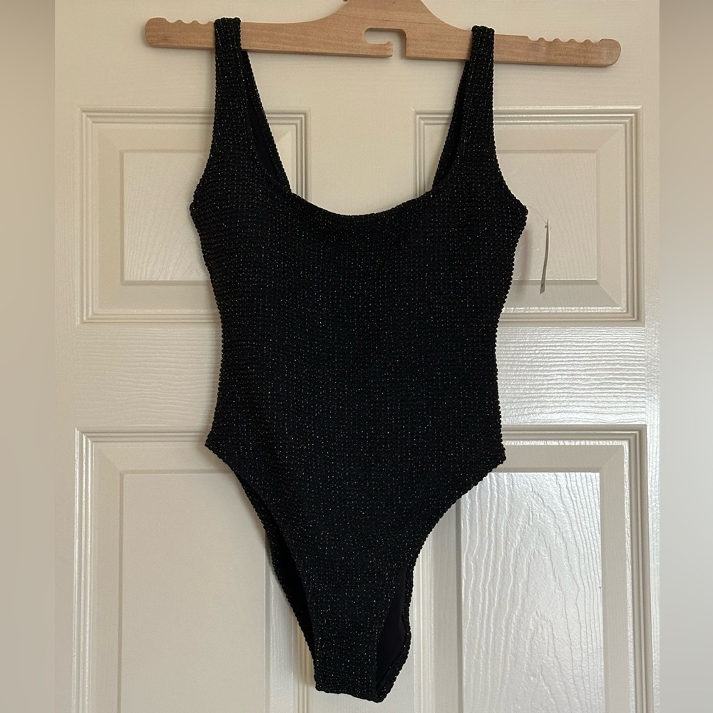 Aerie Lurex Crinkle Babewatch One Piece Swimsuit Size S